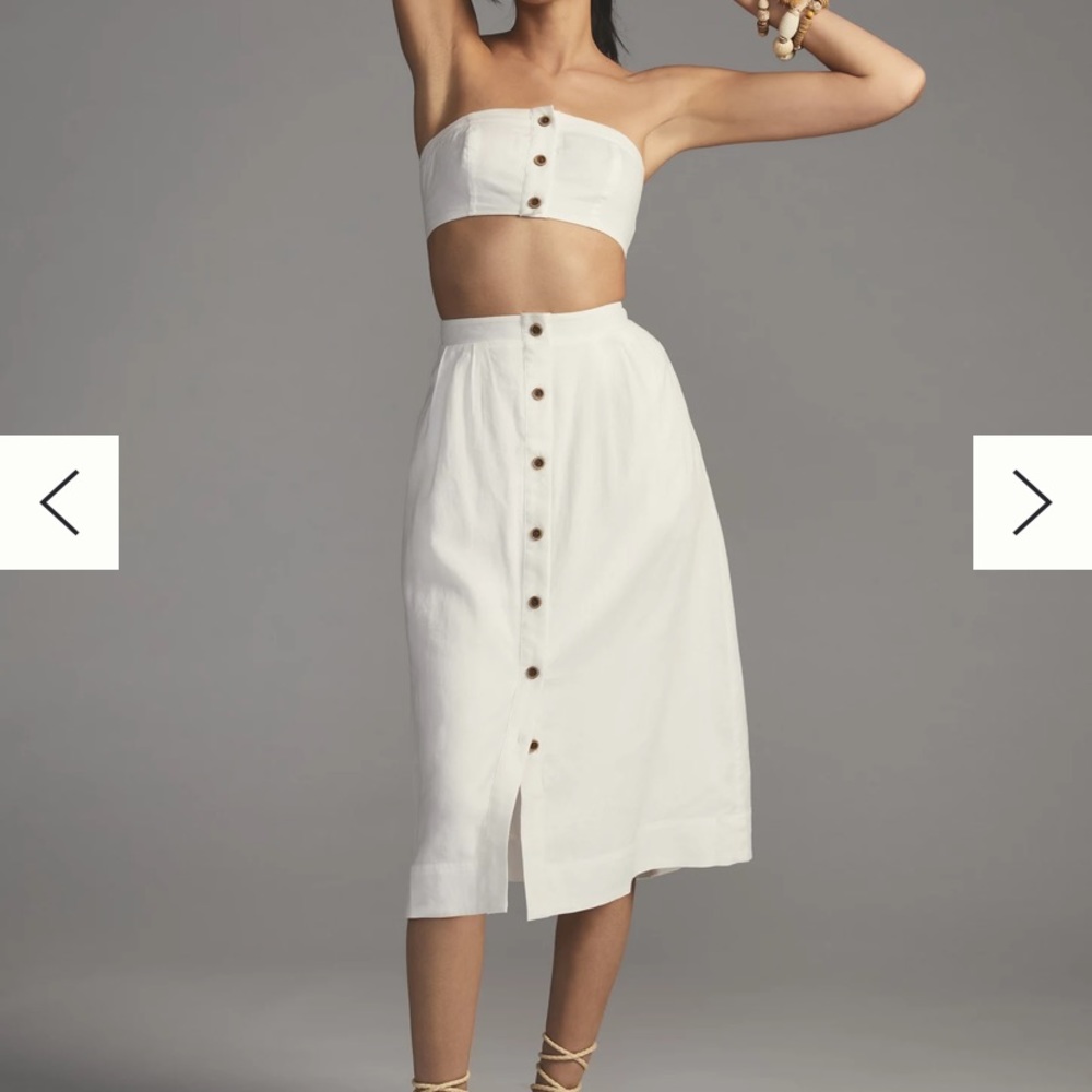 Maeve for Anthropologie blue and white stripped skirt, size 12